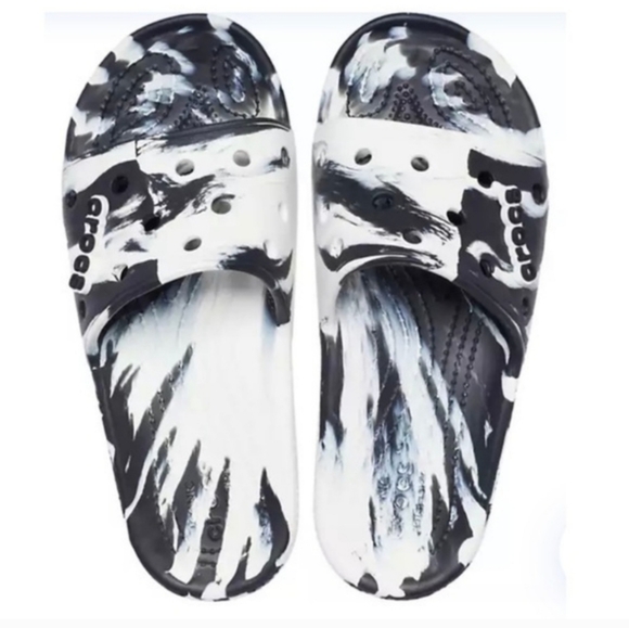 CROCS Marbled Tie Dyed Slides Sandals - Picture 2 of 9